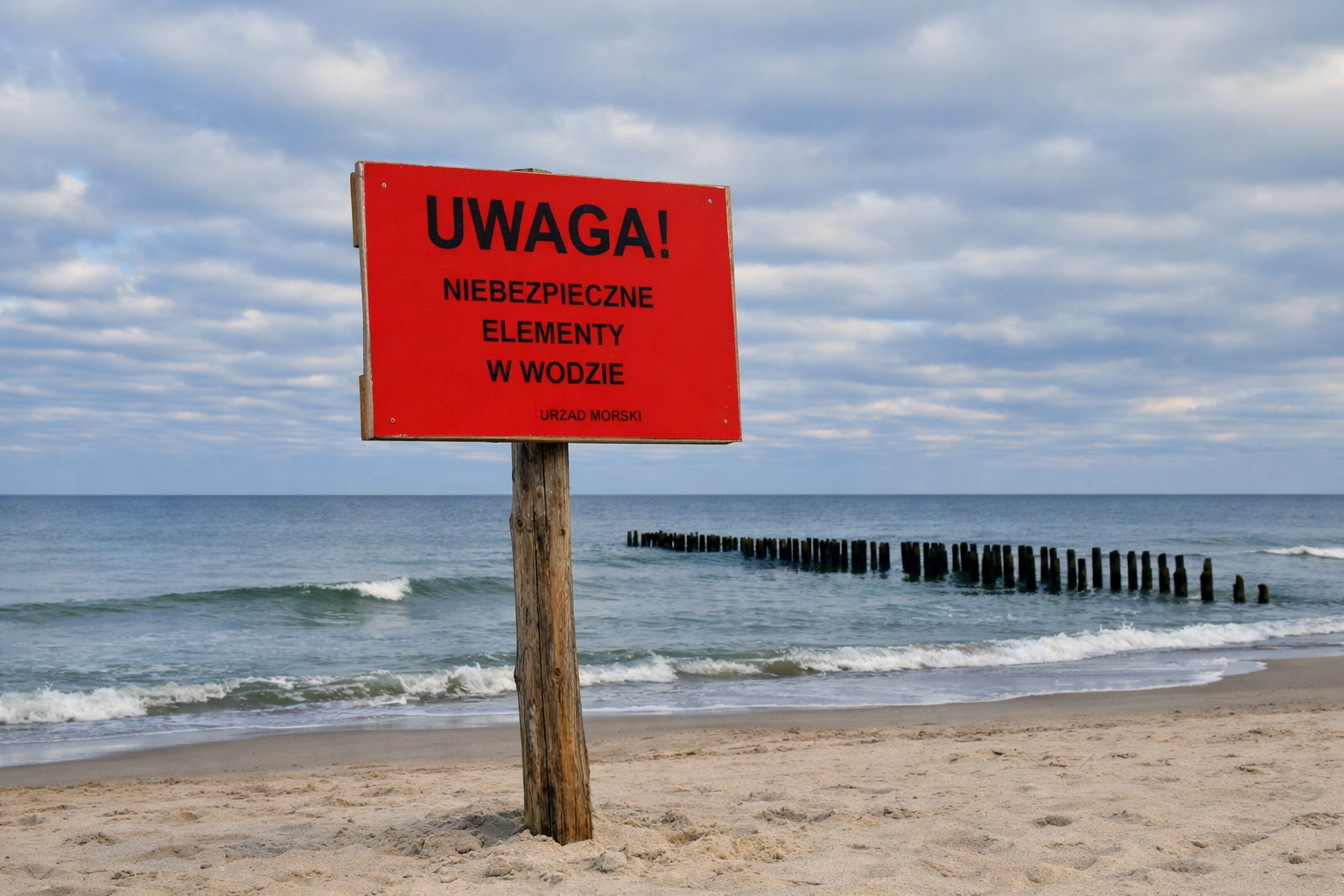 Ostrzeżenie Urzędu Morskiego. Plaża za to coraz czystsza